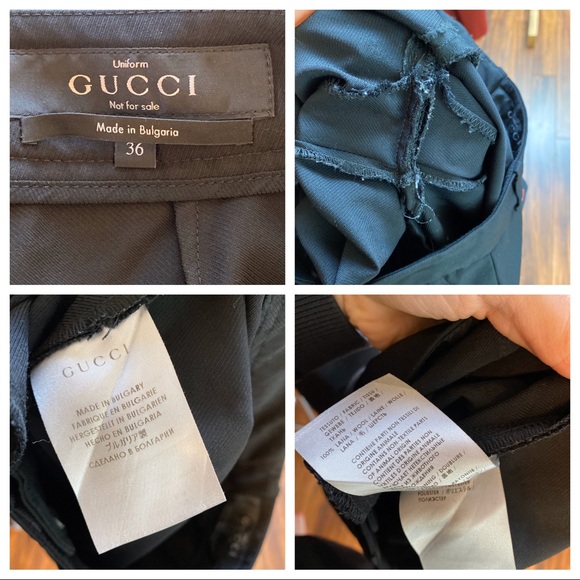 Gucci Skinny Black Trousers Seasonless Wool - Picture 6 of 8